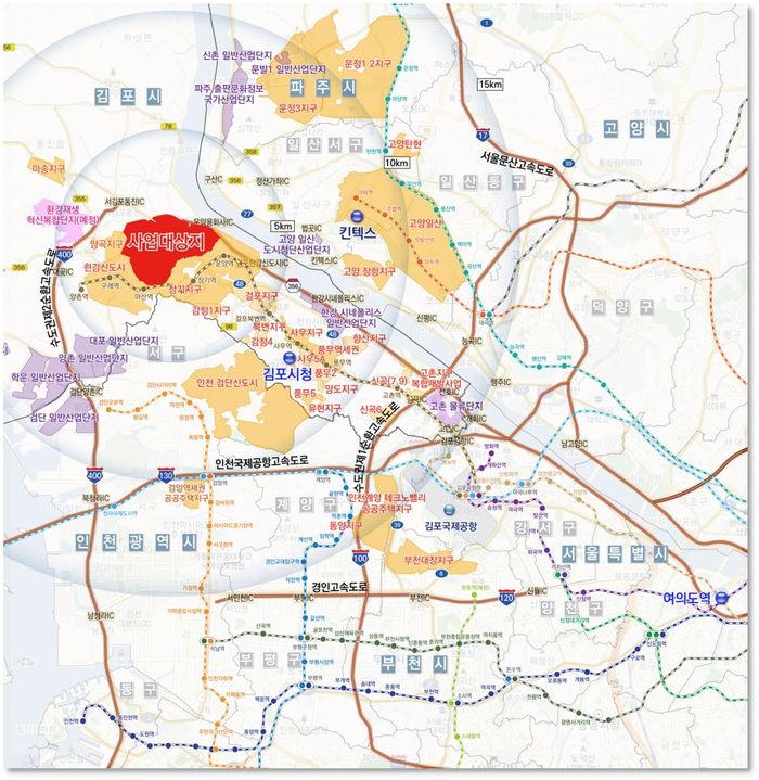 김포한강2 공공주택지구 조성사업 위치도 ⓒ 김포시 제공