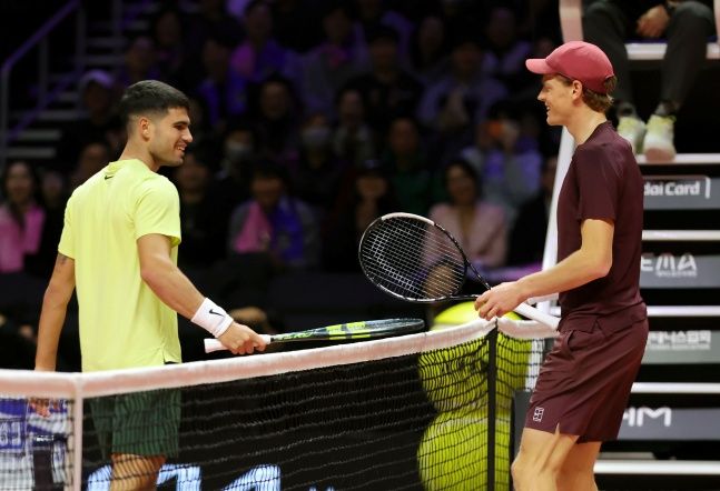 카를로스 알카라스-얀니크 신네르. ⓒ 뉴시스