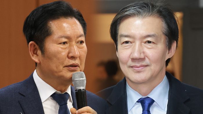 정청래 더불어민주당 대표(왼쪽), 조국 조국혁신당 대표ⓒ연합뉴스