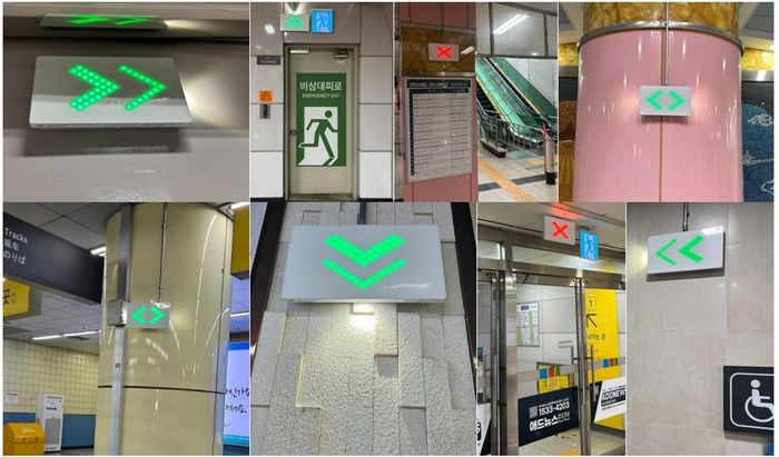 인천지하철 1호선 역에 설치된 인공지능(AI) 기반 다중이용시설 피난안내시스템 ⓒ 인천시 제공