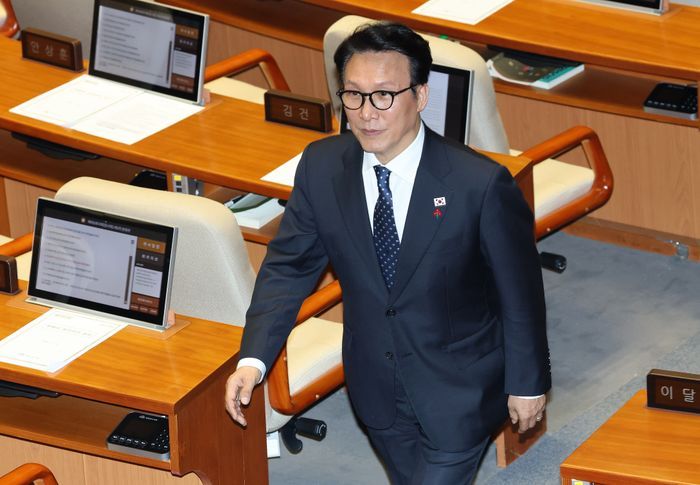 김민석 국무총리가 지난 16일 국회에서 열린 1월 임시국회 본회의에서 