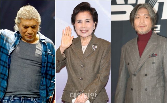 (왼쪽부터) 나훈아, 이미자, 임재범 ⓒ예아라 예소리, 데일리안DB