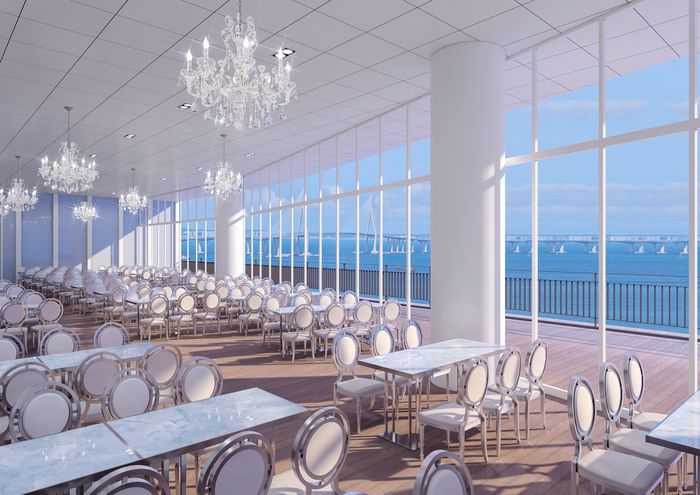 인천항국제여객터미널에 들어설 예정인 웨딩홀 연회장 조감도 ⓒ IPA 제공