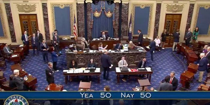 미국 상원이 지난해 7월 1일 미 워싱턴DC 국회의사당에서 표결을 진행하고 있다. ⓒ AP/뉴시스