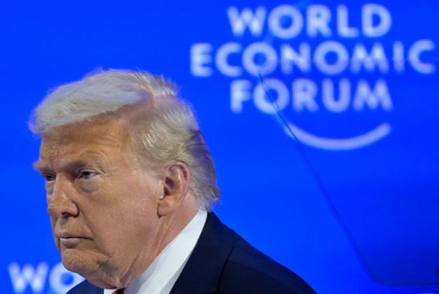 도널드 트럼프 미국 대통령이 지난 21일 스위스 다보스에서 열린 세계경제포럼에 참석하고 있다. ⓒAP/뉴시스