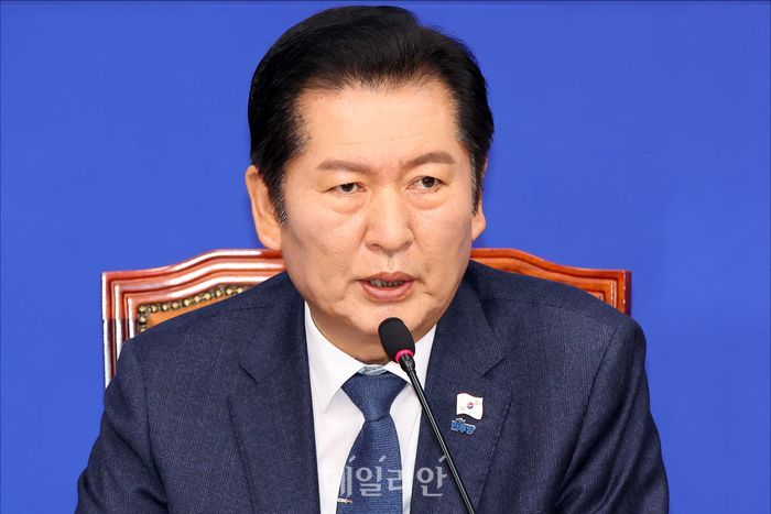 정청래 더불어민주당 대표 ⓒ데일리안 홍금표 기자