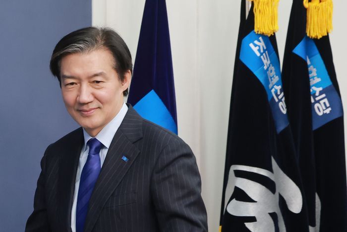 조국혁신당 조국 대표가 26일 국회에서 열린 최고위원회의에 참석하고 있다. ⓒ연합뉴스