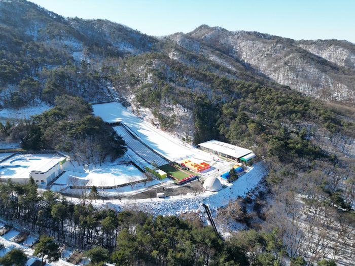 용인시청소년수련원 썰매장 전경. ⓒ