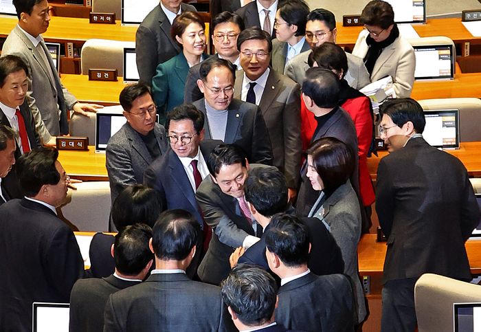 장동혁 국민의힘 대표가 지난달 23일 열린 국회 본회의에서 