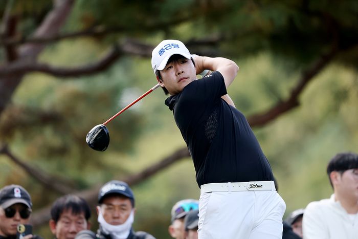 지난해까지 종근당으로부터 후원을 받았던 김민규. ⓒ KPGA