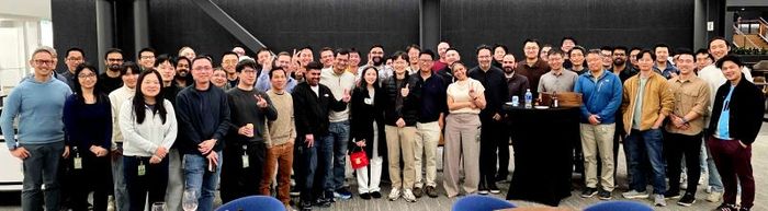 박민우 신임 현대차그룹AVP본부장 겸 포티투닷 대표이사와 엔비디아 직원들. 박민우 사장 링크드인 캡처