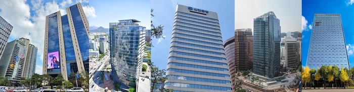 (왼쪽부터) 우리은행·NH농협은행·신한은행·하나은행·KB국민은행 본점 사진제공=각 사