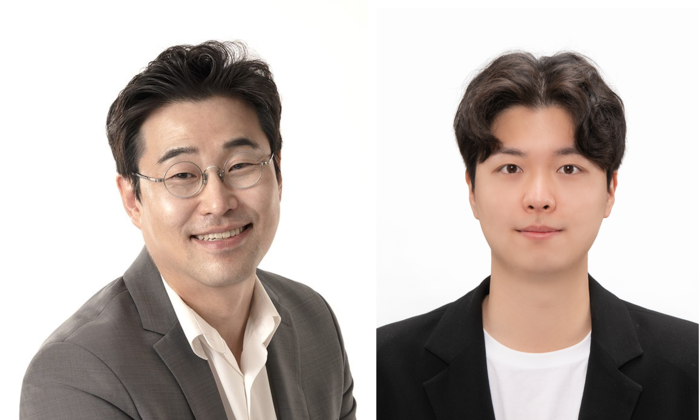 최시영 포스텍 교수(왼쪽)와 포스텍 신소재공학과통합과정 김민수 씨