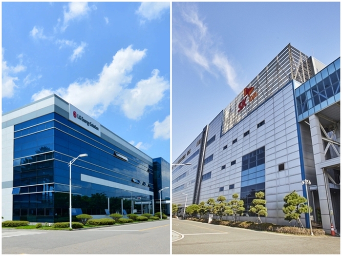 LG에너지솔루션 오창 에너지플랜트(왼쪽), SK온 서산공장. 각 사