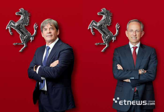 프란체스코 비앙키 페라리 극동·중동 지역 지사장(왼쪽)과 베네데토 비냐 페라리 최고경영자(CEO)
