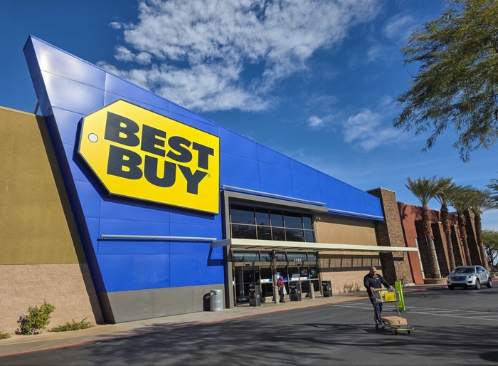 미국 라스베이거스의 남서부 쇼핑 지구 아로요(Arroyo)에 위치한 베스트바이 매장