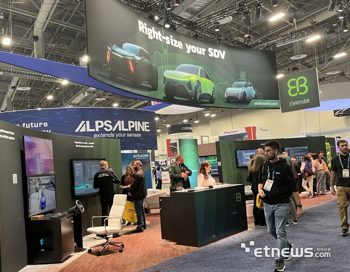일렉트로비트 CES 2026 부스 전경. 라스베이거스=정치연 기자