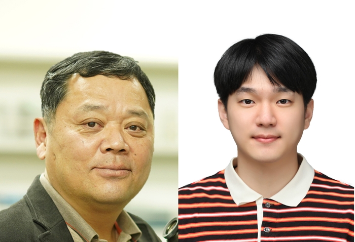 임근배 포스텍 교수(왼쪽)와 박사과정 윤승빈 씨