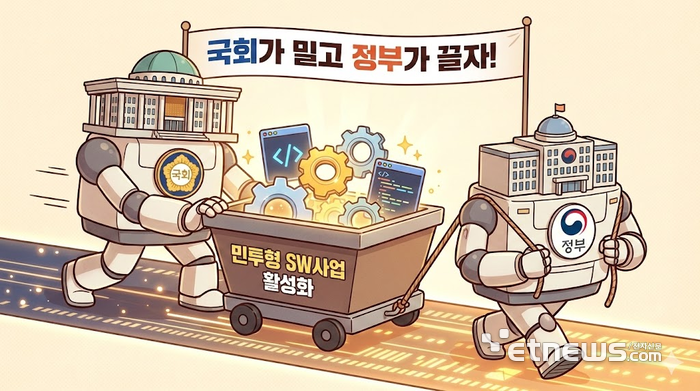 국회의 입법 의지와 정부의 역할 강화 없이는 민간투자형 소프트웨어(민투형 SW)사업이 활성화될 수 없다는 지적이 제기된다. [사진=AI로 생성]