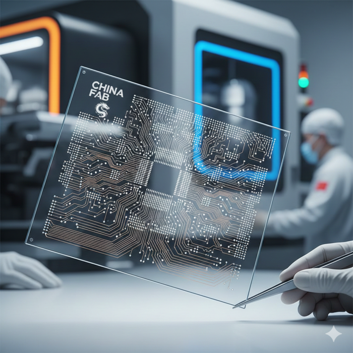 중국 반도체 유리기판 AI 생성 이미지(나노바나나)