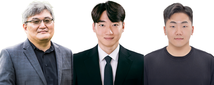 왼쪽부터 윤진호 교수, 류지훈 미국 유타주립대학교 박사후연구원, 김희수 GIST 석사과정생.