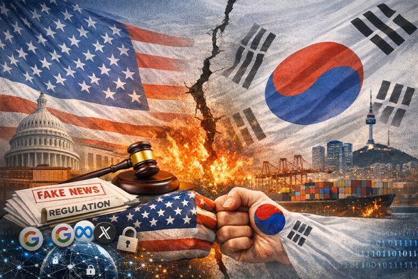 미 국무부가 한국 언론의 질의에 대한 공식 답변에서 “미국은 한국 정부가 네트워크법(정통망법) 개정안을 승인한 것에 대해 심각한 우려를 가지고 있다”고 밝혔다. / AI 생성 이미지