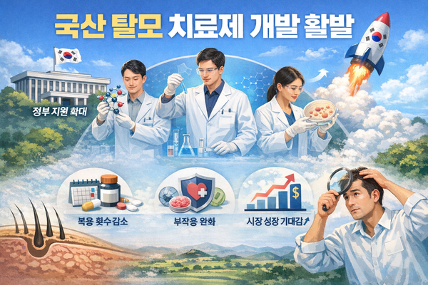 탈모를 ‘관리 대상’이 아닌 ‘치료 가능한 질환’으로 끌어올리려는 시도가 본격화되면서 국산 신약 개발이 활발히 진행 중이다. / 챗GPT