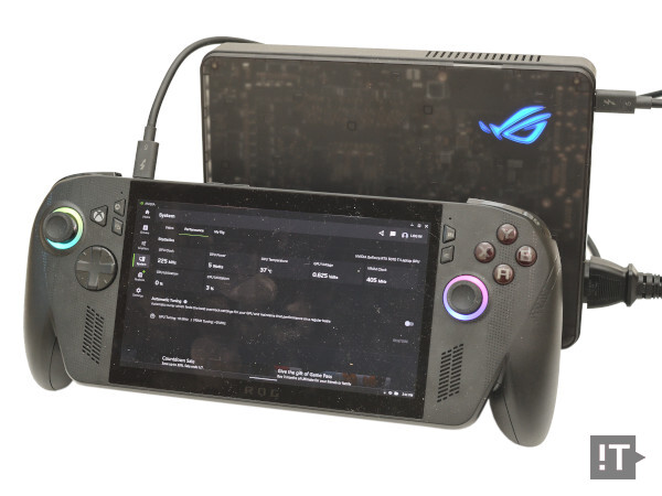 에이수스 ROG 엑스박스 엘라이 X에 XG 모바일(2025)이 인식된 모습 / 권용만 기자