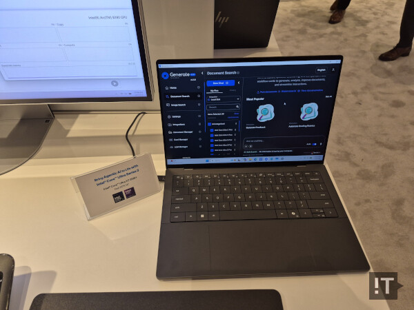 온디바이스로 생성형 AI 구동 시연에 사용된 델 XPS 14인치 모델 / 권용만 기자