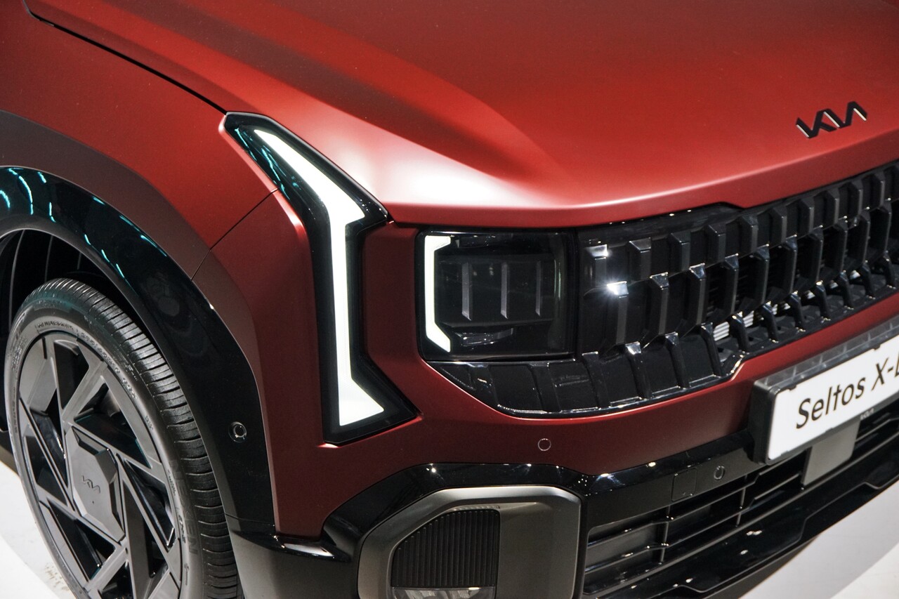 기아 더 뉴 셀토스 X-라인 헤드램프. / 허인학 기자