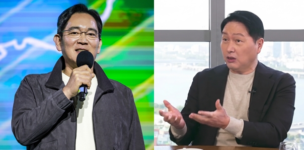 이재용 삼성전자 회장과 최태원 SK그룹 회장 / 각사