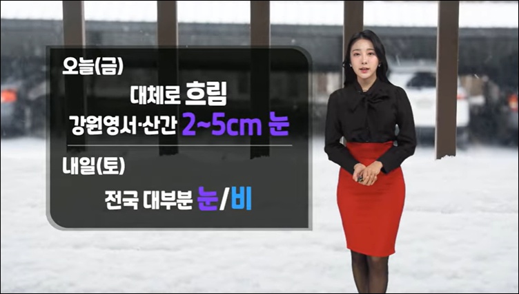 금요일인 오늘(9일) 낮부터 차츰 추위가 풀리겠다. / 케이웨더
