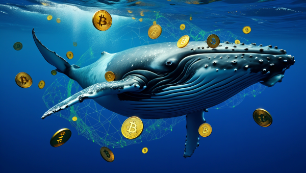 비트코인 고래들의 보유량이 4개월 만의 최고치를 기록했다. [사진: Reve AI]