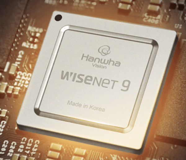 보안카메라용 AI 반도체 '와이즈넷(Wisenet)9' [사진: 한화비전]