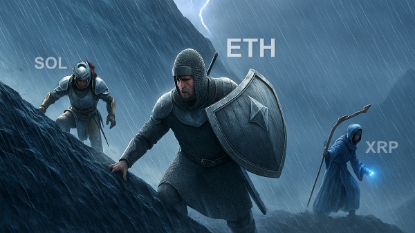 이더리움, 솔라나, 리플 등 주요 알트코인에 적신호가 켜졌다. [사진: Reve AI]