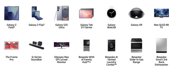 모바일, TV 등 삼성전자 제품군 [사진: 삼성전자]