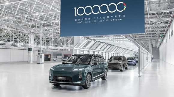 니오가 누적 생산 100만대를 달성했다. [사진: 니오]