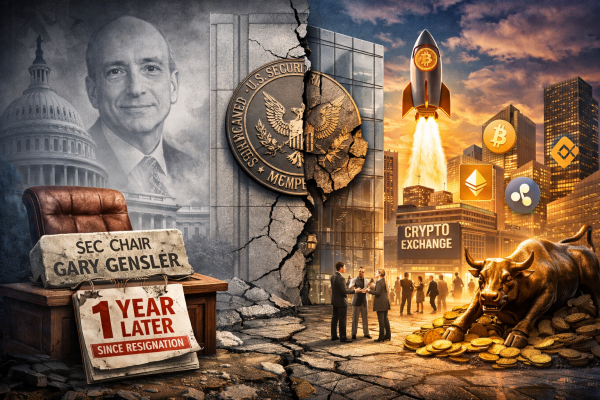 개리 겐슬러 미국 증권거래위원회(SEC) 의장이 퇴임한 지 1년이 지났다 [사진: 챗GPT 생성 이미지]