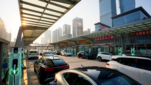 중국의 전기차 충전 인프라 확대는 단순한 숫자 이상의 의미를 갖는다. [사진: Reve AI]