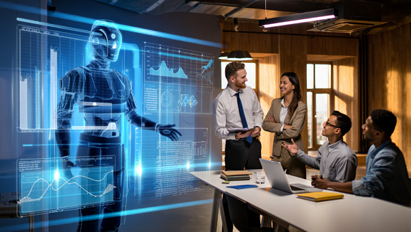 AI가 업무를 보는 대신, 관리자는 직원을 관리해야한다. [사진: Reve AI]