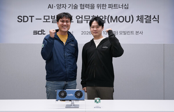 (왼쪽부터) SDT 윤지원 대표, 모빌린트 신동주 대표 [사진: 모빌린트]