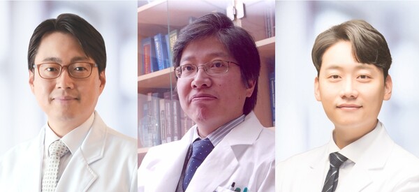 [사진 왼쪽부터] 서울대병원 신경과 박경일·이상건 교수, 융합의학과 김영곤 교수