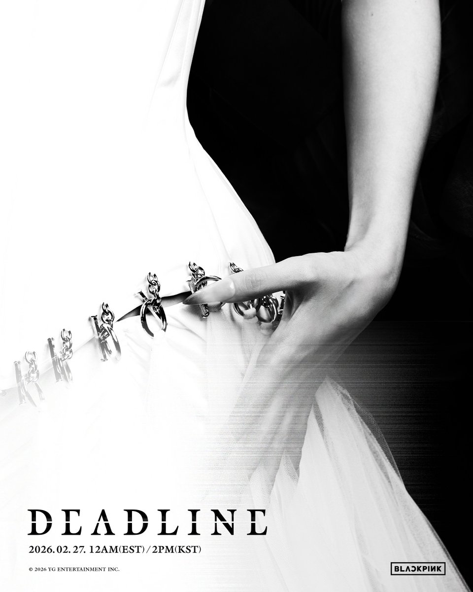 블랙핑크 미니 3집 'DEADLINE(데드라인)' 콘셉트 티저 포스터