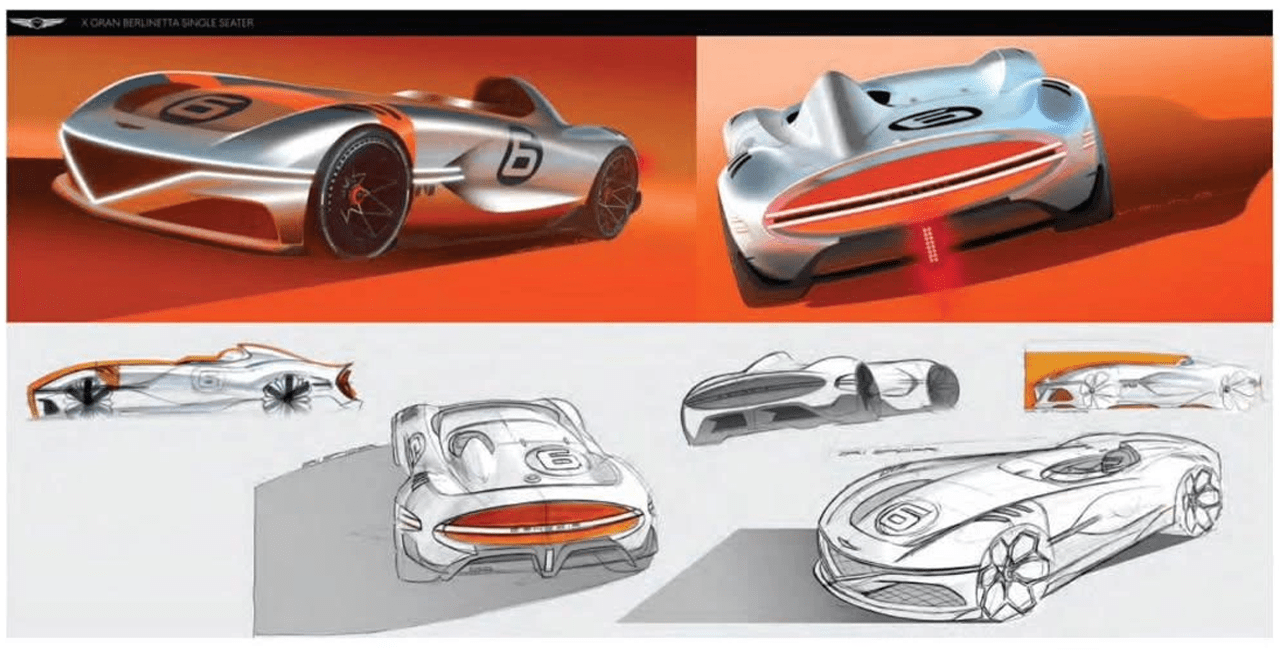 제네시스 X 그란 베를리네타 싱글시터 스케치 / 사진=제네시스