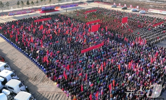 The Rodong Sinmun, the official newspaper of North Korea\'s Workers\' Party, reported on Tuesday that groundbreaking ceremonies were held the previous day in Hwapyong County, Pyeonggang County, Myeonggan County, and Samsu County to simultaneously establish light industry factories, hospitals, and comprehensive service centers, and in Riwon County to construct a modern marine aquaculture facility. Party Secretaries Ri Il-hwan, Ri Hi-yong, and Choe Dong-myong, along with Kim Hyong-sik, a department director of the Party Central Committee, attended the ceremonies / Rodong Sinmun