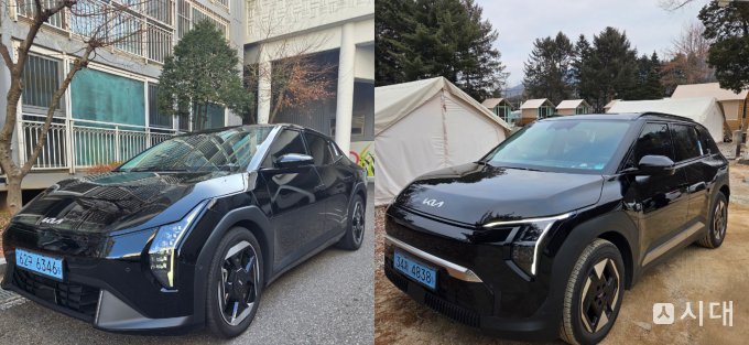 도심의 정제된 감각을 원하는 프로페셔널에게는 EV4(왼쪽)가, 야외 활동과 실용성을 최우선시하는 액티브 유저에게는 EV3가 각각 전기차 대중화 시대의 실질적인 해답이 될 것으로 기대된다. /사진=최유빈 기자