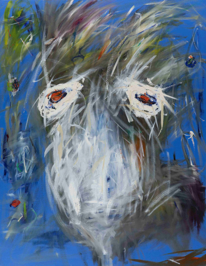 박신양,_「당나귀_9」(2022년,_oil_on_canvas,_50F_117×91cm)