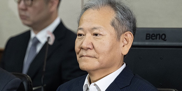 이상민 전 행정안전부 장관이 12일 오후 서울중앙지법 1심 선고 공판에 참석하고 있다. ⓒ연합뉴스