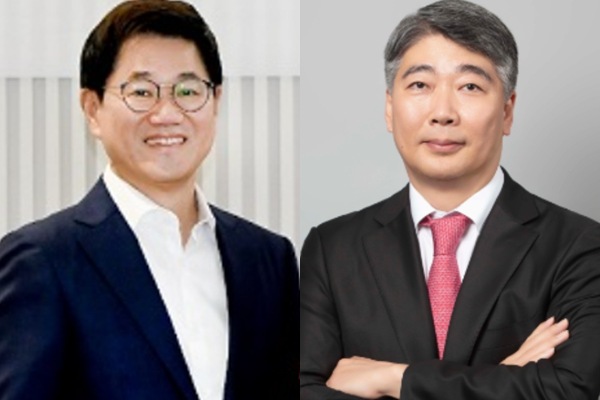 박종문 삼성증권 대표이사 사장(왼쪽)과 김종민 메리츠증권 각자대표이사(IB부문) 사장. 