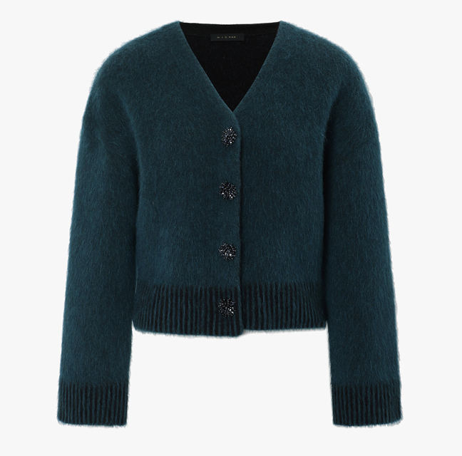 Spring Style Alert: Why the MISHA Jewelry Button Mohair V-Neck Cardigan is a Must-Have for 2023